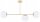Deckenleuchte 3-flammig Glas Gold E27 L:80 cm blendarm Leuchte
