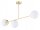 Deckenleuchte 3-flammig Glas Gold E27 L:80 cm blendarm Leuchte