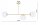 Deckenleuchte 3-flammig Glas Gold E27 L:80 cm blendarm Leuchte