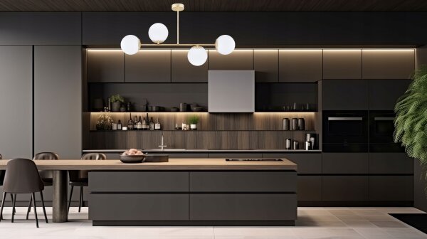 Deckenleuchte Glas Gold 4-flammig E27 L:80 cm Modern Leuchte