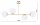 Deckenleuchte Glas Gold 4-flammig E27 L:80 cm Modern Leuchte