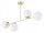 Deckenleuchte Glas Gold 4-flammig E27 L:80 cm Modern