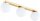 Deckenleuchte 3-flammig Glas Weiß Gold E27 L:60 cm Leuchte