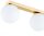 Deckenleuchte 3-flammig Glas Weiß Gold E27 L:60 cm Leuchte