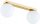 Deckenleuchte 2-flammig Glas Metall Gold E27 L:40 cm Leuchte