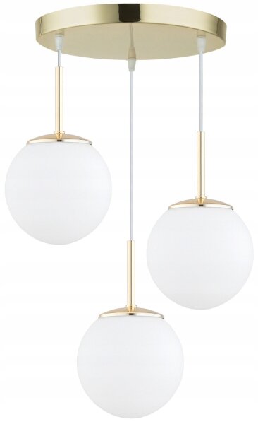 Pendelleuchte Metall Glas Gold E27 B:30 cm blendarm Leuchte
