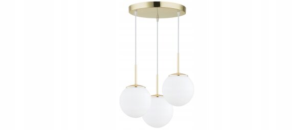 Pendelleuchte Metall Glas Gold E27 B:30 cm blendarm Leuchte