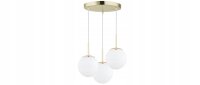 Pendelleuchte Metall Glas Gold E27 B:30 cm blendarm Leuchte