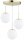 Pendelleuchte Metall Glas Gold E27 B:30 cm blendarm Leuchte
