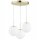Pendelleuchte Metall Glas Gold E27 B:30 cm blendarm Leuchte