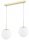 Pendelleuchte Glas Gold 2-flammig E27 L:40 cm blendarm Leuchte