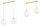 Pendelleuchte Glas Gold 2-flammig E27 L:40 cm blendarm Leuchte