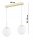 Pendelleuchte Glas Gold 2-flammig E27 L:40 cm blendarm Leuchte