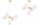 Pendelleuchte 5-flammig Glas Weiß Gold E27 L:60 cm Leuchte