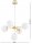 Pendelleuchte 5-flammig Glas Weiß Gold E27 L:60 cm Leuchte