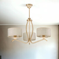 Deckenleuchte DAGNO Shabby Gold Weiß 3-armig Lampe