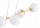 Pendelleuchte Glas Metall Gold 4-flammig E27 L:75 cm Leuchte