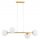 Pendelleuchte Glas Metall Gold 4-flammig E27 L:75 cm Leuchte