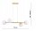 Pendelleuchte Glas Metall Gold 4-flammig E27 L:75 cm Leuchte