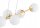 Pendelleuchte 6-flammig Glas Weiß Gold E27 L:90 cm Leuchte