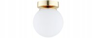 Wandleuchte Glas Weiß Gold E27 H:15 cm Modern edel