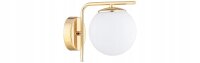 Wandleuchte Gold Glas Kugel Metall E27 B:22 cm blendarm