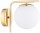 Wandleuchte Gold Glas Kugel Metall E27 B:22 cm blendarm Leuchte