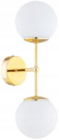 Wandleuchte Glas Gold Up Down 2-flammig E27 H:40 cm