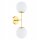 Wandleuchte Glas Gold Up Down 2-flammig E27 H:40 cm Leuchte