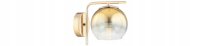 Wandlampe mit Arm Glas Metall Gold E27 B:22 cm Modern
