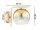 Wandlampe mit Arm Glas Metall Gold E27 B:22 cm Modern Leuchte