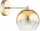 Wandleuchte Glas Metall Gold E27 B:22 cm wohnlich Leuchte