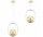 Pendelleuchte Glas Metall Gold E27 B:14 cm Modern edel Leuchte