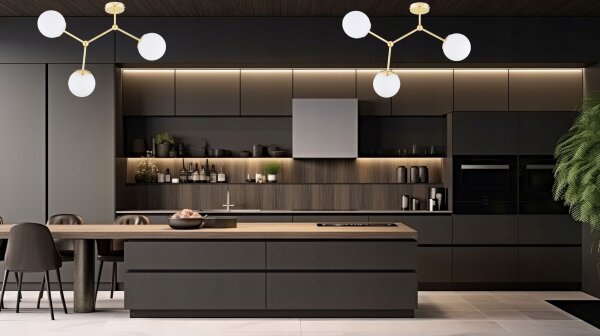 Deckenleuchte 3-flammig Glas Gold E27 60 cm Modern Leuchte