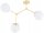 Deckenleuchte 3-flammig Glas Gold E27 60 cm Modern Leuchte