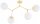 Deckenleuchte 4-flammig Glas Gold E27 L:80 cm blendarm Leuchte