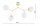 Deckenleuchte 4-flammig Glas Gold E27 L:80 cm blendarm Leuchte