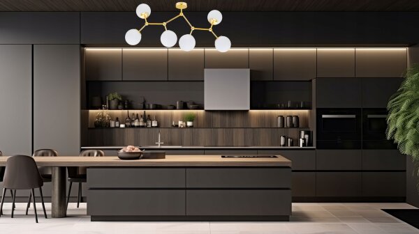 Deckenleuchte 6-flammig Glas Gold E27 80 cm Modern Leuchte