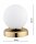Tischlampe Glas Weiß Gold E27 H:16 cm edel dekorativ Leuchte