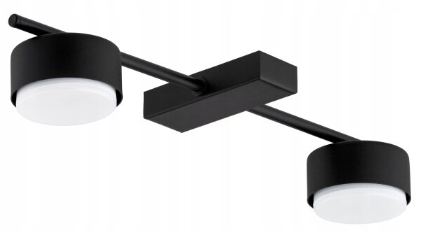 Deckenleuchte 2-flammig Schwarz GX53 L:30 cm Modern Leuchte