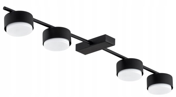 Deckenleuchte 4-flammig Schwarz GX53 L:60 cm Modern Leuchte