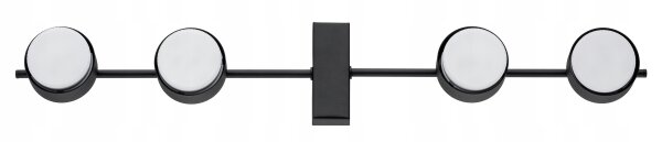 Deckenleuchte 4-flammig Schwarz GX53 L:60 cm Modern Leuchte