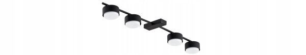 Deckenleuchte 4-flammig Schwarz GX53 L:60 cm Modern Leuchte