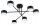 Deckenlampe 6-flammig Schwarz GX53 B:65 cm Modern Leuchte
