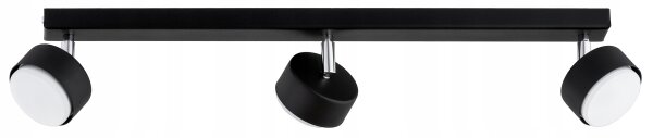 Deckenspot verstellbar Schwarz 3-flammig GX53 L:60 cm Leuchte