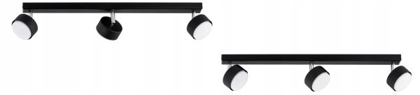 Deckenspot verstellbar Schwarz 3-flammig GX53 L:60 cm Leuchte