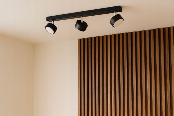 Deckenspot verstellbar Schwarz 3-flammig GX53 L:60 cm Leuchte