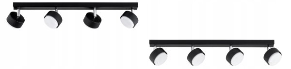 Deckenspot flexibel 4-flammig Schwarz GX53 L:60 cm Leuchte