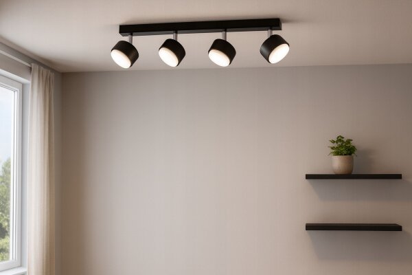 Deckenspot flexibel 4-flammig Schwarz GX53 L:60 cm Leuchte