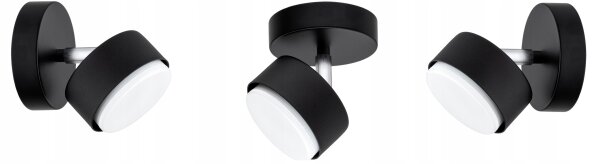 Deckenspot verstellbar Schwarz Metall GX53 B:10 cm Leuchte